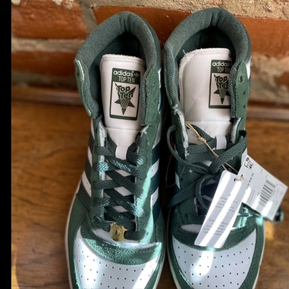 Adidas Originals Top Ten RB High Womens Shoes White Green HP9549 NEW Size 8.5. - Picture 3 of 5